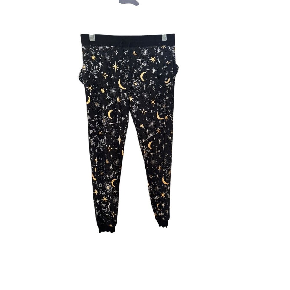 Little Sleepies Celebration Stars Black Womens Small Pant